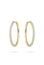 Gisser Hoops - Verguld zilver oorringen - 2 mm - 30 mm - Zirkonia