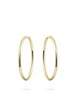 Gisser Hoops - Verguld zilver oorringen - 2 mm - 40 mm