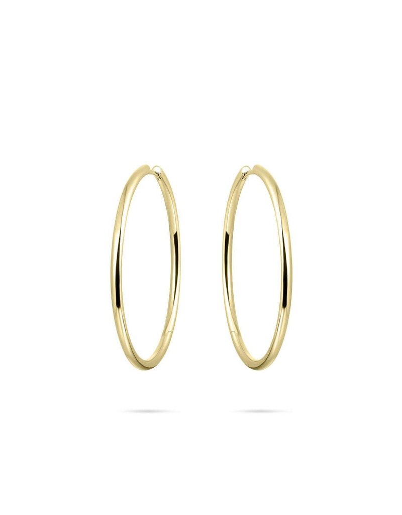 Gisser Hoops - Verguld zilver oorringen - 2 mm - 40 mm