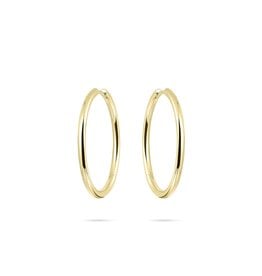 Gisser Hoops - Verguld zilver oorringen - 2 mm - 30 mm