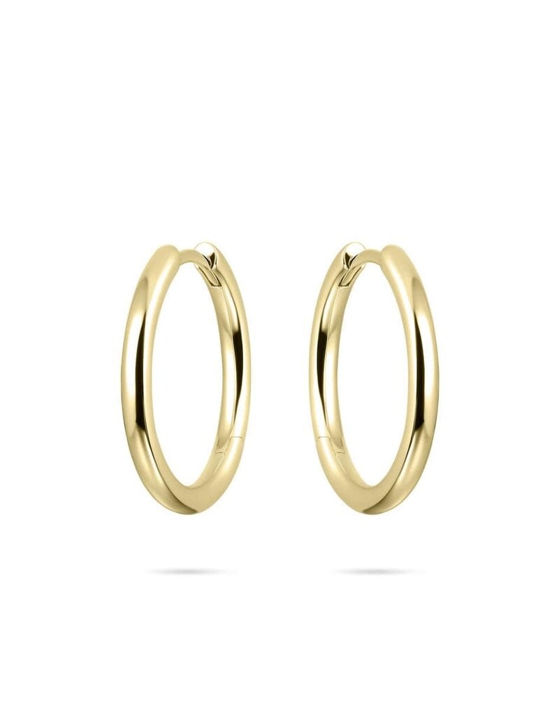 Gisser Hoops - Verguld zilver oorringen - 2 mm - 20 mm