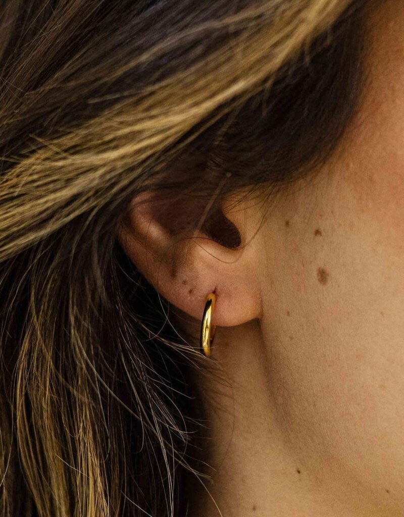 Gisser Hoops - Verguld zilver oorringen - 2 mm - 15 mm