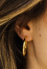 Gisser Hoops - Verguld zilver oorringen - 3 mm - 30 mm