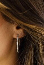 Gisser Hoops - Zilveren oorringen - Gerhodineerd - Zirkonia - 2 mm - 30 mm