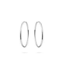 Gisser Hoops - Zilveren oorringen - Gerhodineerd - 2 mm - 40 mm