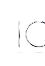 Gisser Hoops - Zilveren oorringen - Gerhodineerd - 2 mm - 40 mm