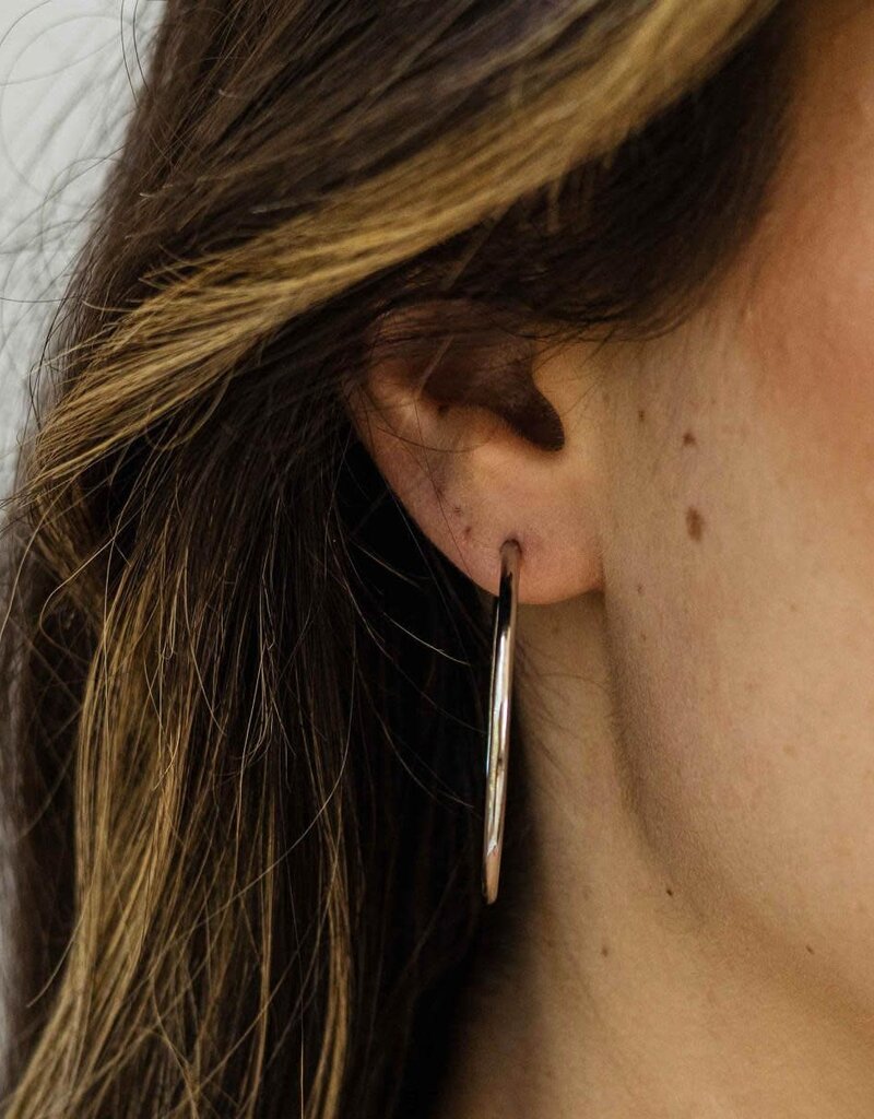 Gisser Hoops - Zilveren oorringen - Gerhodineerd - 2 mm - 40 mm