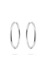 Gisser Hoops - Zilveren oorringen - Gerhodineerd - 2 mm - 30 mm