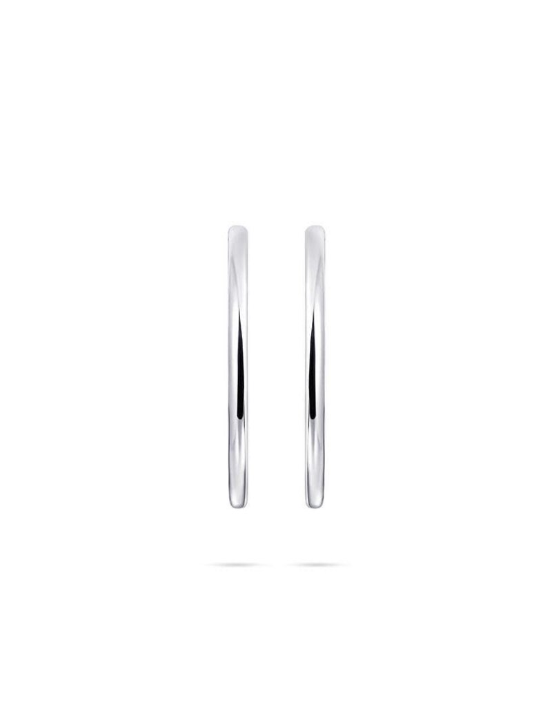 Gisser Hoops - Zilveren oorringen - Gerhodineerd - 2 mm - 30 mm