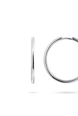 Gisser Hoops - Zilveren oorringen - Gerhodineerd - 2 mm - 30 mm