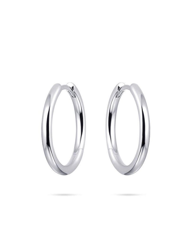 Gisser Hoops - Zilveren oorringen - Gerhodineerd - 2 mm - 20 mm