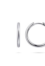 Gisser Hoops - Zilveren oorringen - Gerhodineerd - 2 mm - 20 mm