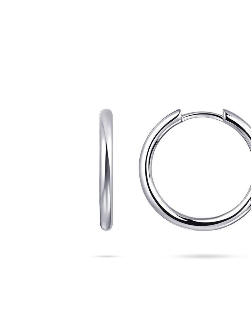 Gisser Hoops - Zilveren oorringen - Gerhodineerd - 2 mm - 20 mm