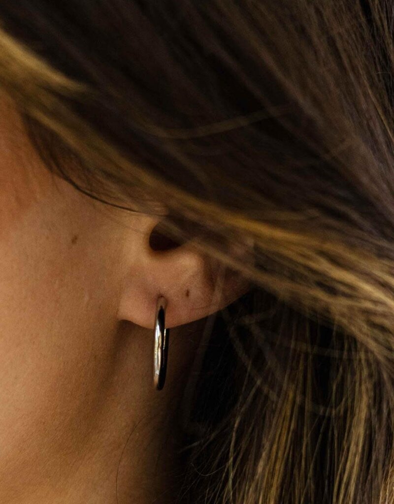 Gisser Hoops - Zilveren oorringen - Gerhodineerd - 2 mm - 20 mm