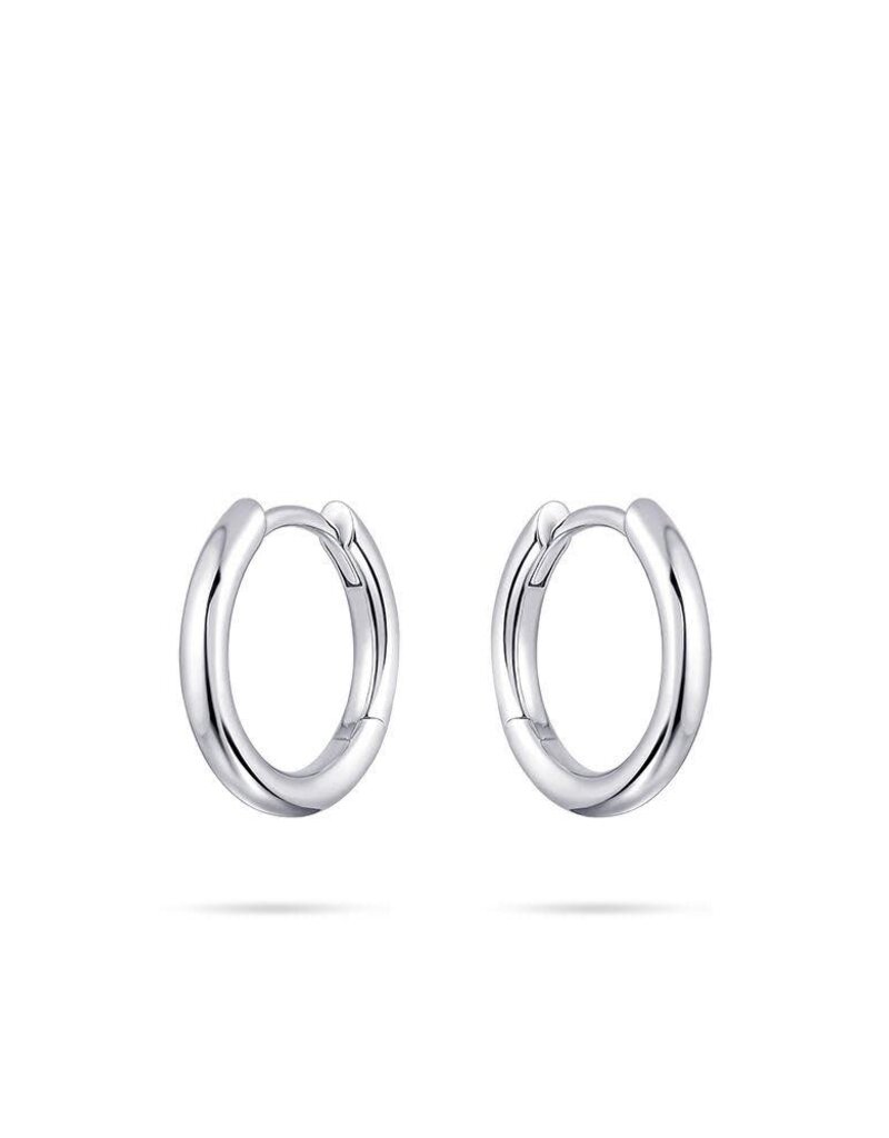 Gisser Hoops - Zilveren oorringen - Gerhodineerd - 2 mm - 15 mm