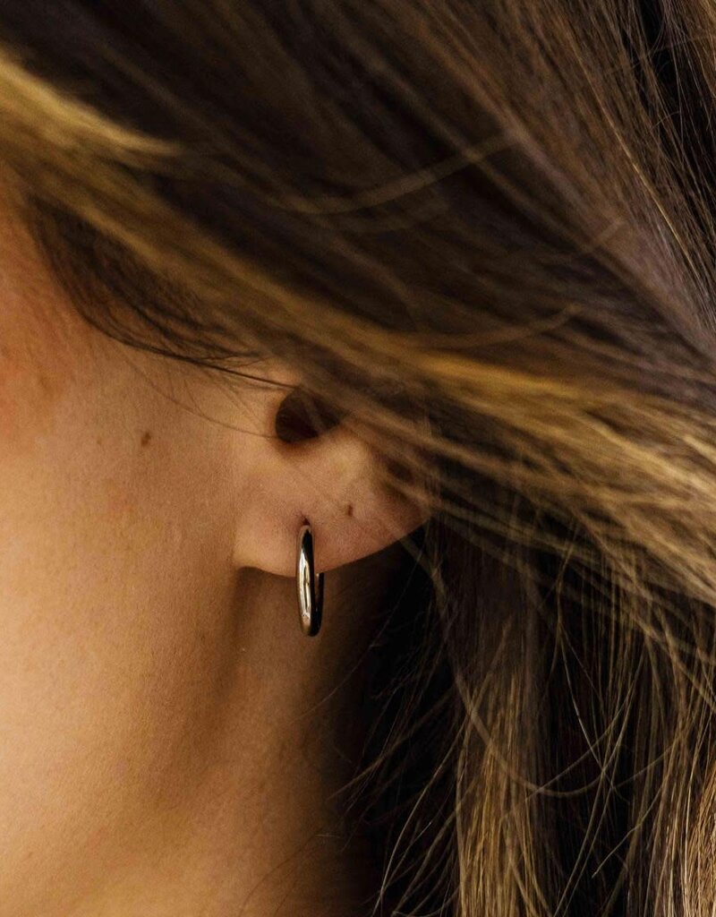 Gisser Hoops - Zilveren oorringen - Gerhodineerd - 2 mm - 15 mm