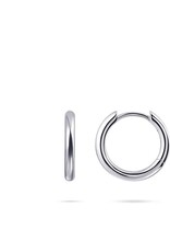 Gisser Hoops - Zilveren oorringen - Gerhodineerd - 2 mm - 15 mm