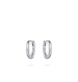 Gisser Hoops - Zilveren oorringen - Gerhodineerd - 2 mm - 12 mm