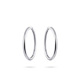 Gisser Hoops - Zilveren oorringen - Gerhodineerd - 3 mm - 40 mm