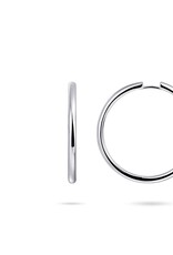 Gisser Hoops - Zilveren oorringen - Gerhodineerd - 3 mm - 40 mm