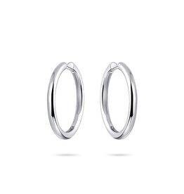 Gisser Hoops - Zilveren oorringen - Gerhodineerd - 3 mm - 30 mm