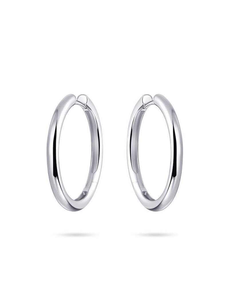 Gisser Hoops - Zilveren oorringen - Gerhodineerd - 3 mm - 30 mm