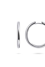 Gisser Hoops - Zilveren oorringen - Gerhodineerd - 3 mm - 30 mm