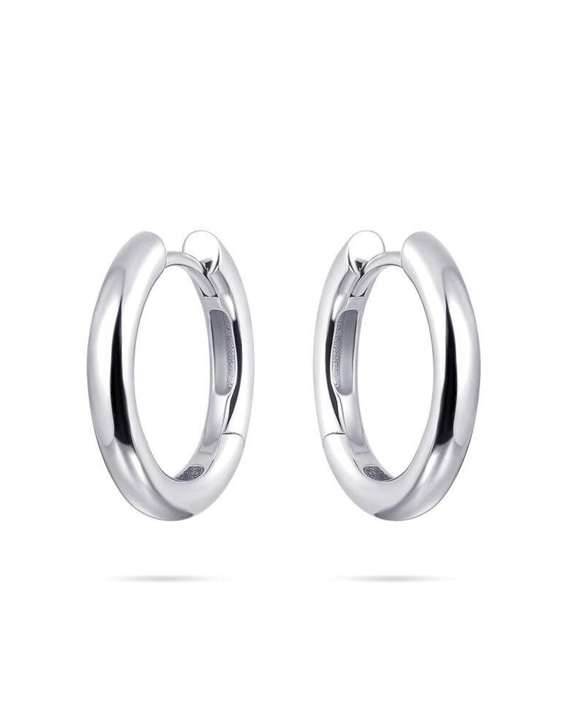 Gisser Hoops - Zilveren oorringen - Gerhodineerd - 3 mm - 20 mm