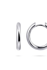 Gisser Hoops - Zilveren oorringen - Gerhodineerd - 3 mm - 20 mm
