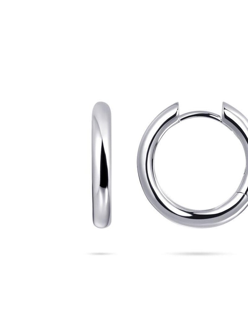 Gisser Hoops - Zilveren oorringen - Gerhodineerd - 3 mm - 20 mm