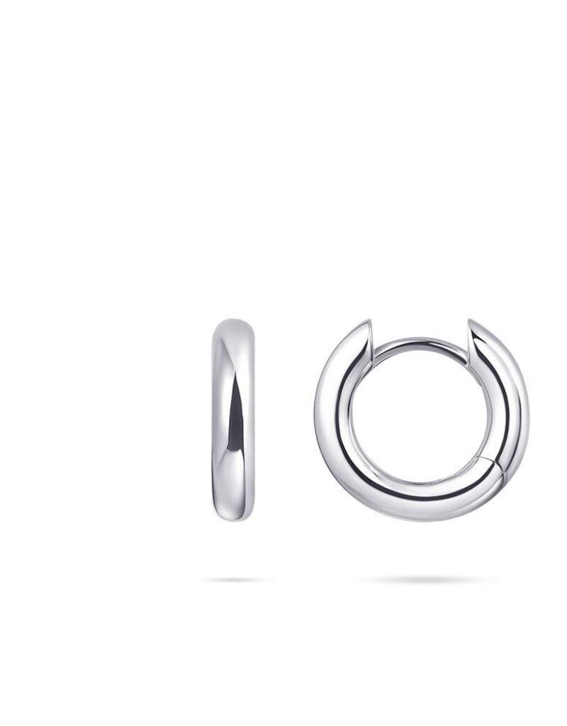 Gisser Hoops - Zilveren oorringen - Gerhodineerd - 3 mm - 15 mm