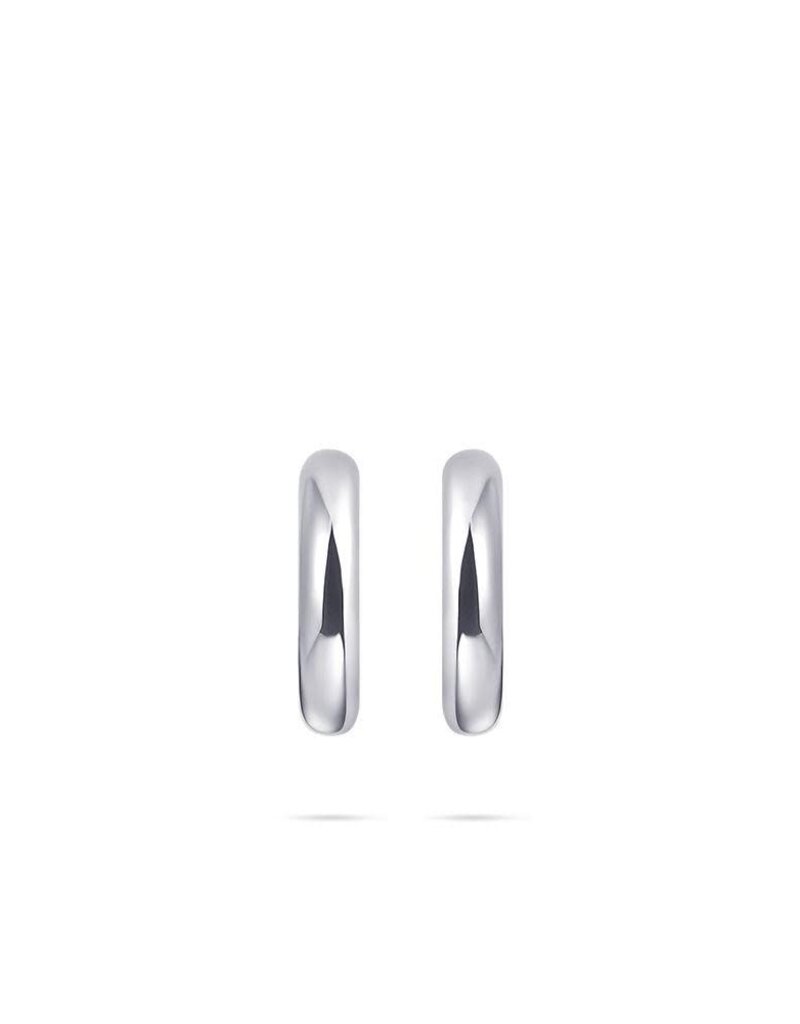 Gisser Hoops - Zilveren oorringen - Gerhodineerd - 3 mm - 12 mm
