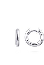 Gisser Hoops - Zilveren oorringen - Gerhodineerd - 3 mm - 12 mm