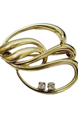 Occasions by Marleen Occasions by Marleen - 14 karaats - Gouden broche - 2 x briljant