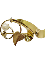 Occasions by Marleen Occasions by Marleen - 14 karaats - Gouden broche - Parel