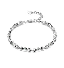 Rosa di Luca Italy Zilveren armband - Gerhodineerd - Zirkonia - 18+3 cm
