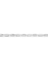 Rosa di Luca Italy Zilveren armband - Gerhodineerd - Zirkonia - 17+3 cm