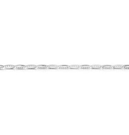 Rosa di Luca Italy Zilveren armband - Gerhodineerd - Zirkonia - 17+3 cm