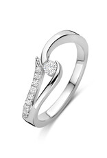 Rosa di Luca Italy Zilveren ring - Gerhodineerd - Blauwe zirkonia - Maat 56
