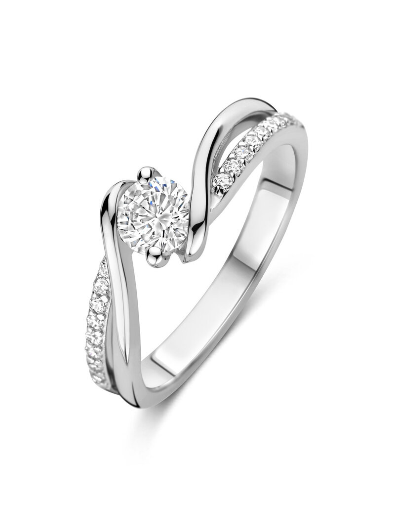 Rosa di Luca Italy Zilveren ring - Gerhodineerd - Zirkonia - Maat 58