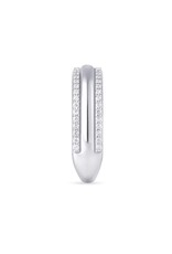 Gisser Zilveren ring - Gerhodineerd - Zirkonia - Maat 54