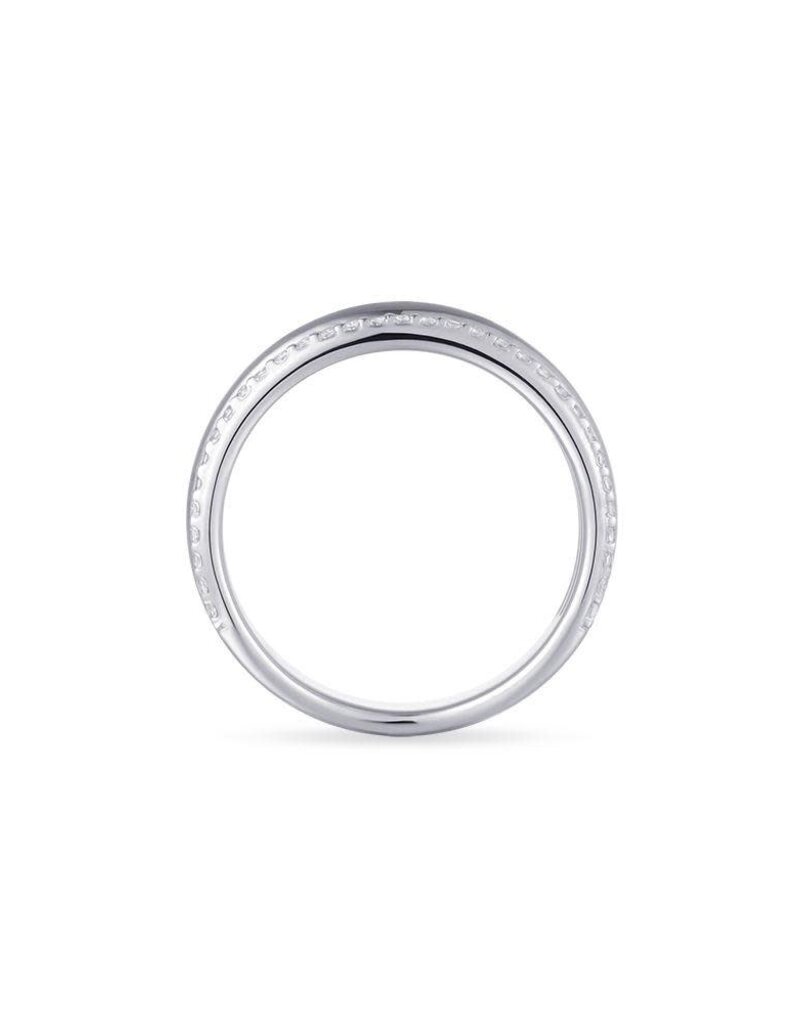 Gisser Zilveren ring - Gerhodineerd - Zirkonia - Maat 54