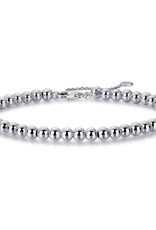 Gisser Zilveren Kralenkettingarmband - Gerhodineerd - 16+4 cm