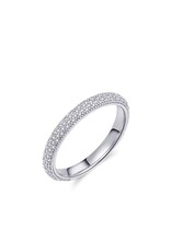 Gisser Zilveren ring - Gerhodineerd - Zirkonia - Maat 56