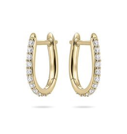 Gisser Zilver verguld - Oorringen - Zirkonia