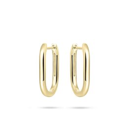 Gisser Zilver verguld - Ovaal - 20 mm
