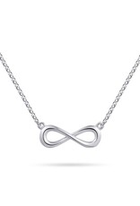 Gisser Zilveren collier - Gerhodineerd - Infinity - 42+5 cm