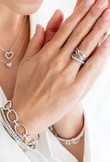 Gisser Zilveren ring - Gerhodineerd - Zirkonia - Maat 56