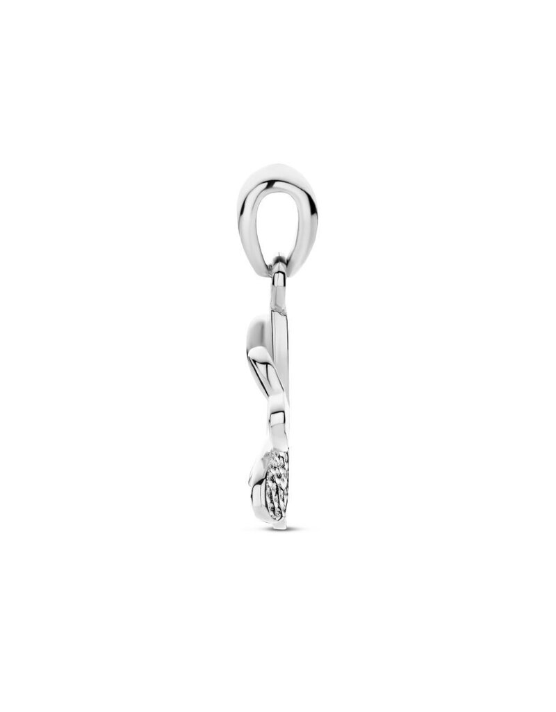 Zilveren hanger - Gerhodineerd - Klaver