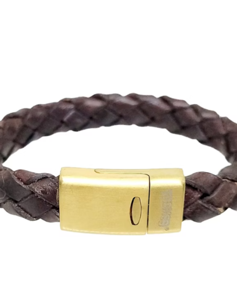 Thomss Thomss - Leren armband - Bruin - THG013 - 22 cm